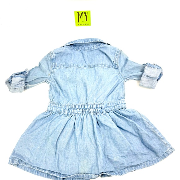Guess Girls Size 2 Denim Chambray Shirt Dress with Rhinestone Buttons - Picture 9 of 12
